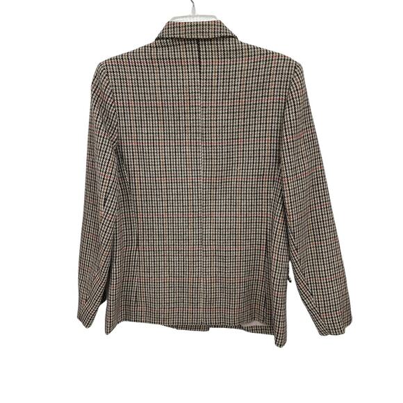 Thistle Woolens Blazer New Wool Houndstooth Double Breasted Made In UK Size 12 - Picture 7 of 13